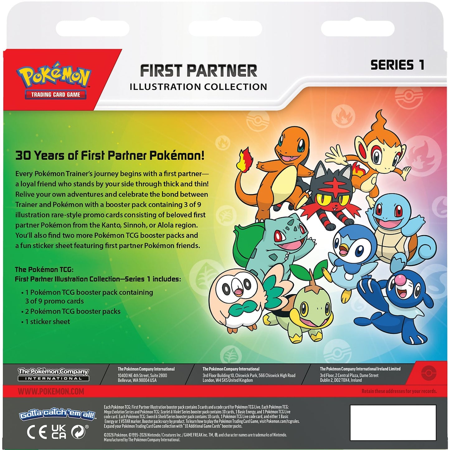 Pokemon First Partner Illustration Collection - Series 1
